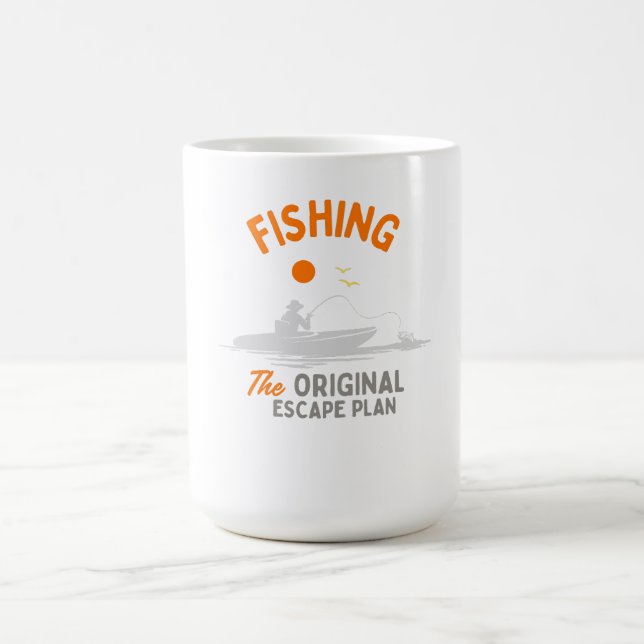 Caneca De Café Pesca: O Plano de Fuga Original (Centro)