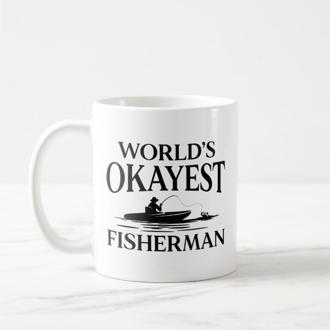 Caneca De Café Pescador de Okayest do Mundo (Esquerda)