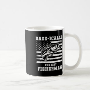 Caneca De Café Pescador de pesca B-icamente o melhor pescador de