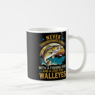 Caneca De Café Pescador de Tamboril Nunca Subestime Um Homem Wall
