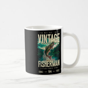 Caneca De Café Pescador de Truta Vintage Engraçado Aniversário de