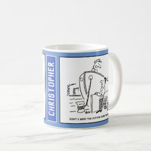 Caneca De Café Pescador do capitão e membro da tripulação