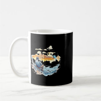 Caneca De Café Pescador em cidade europeia relaxando arte de pesc