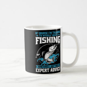 Caneca De Café Pescador Engraçado Claro Que Estou Falando Comigo 