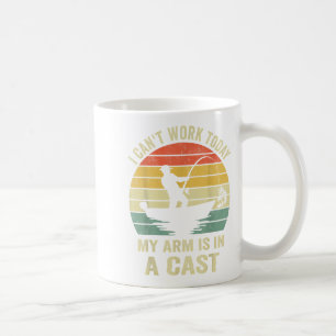 Caneca De Café Pescador engraçado, não posso trabalhar hoje meu b