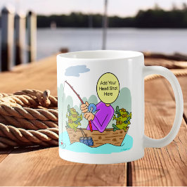 Caneca De Café Pescador Funny Cartoon