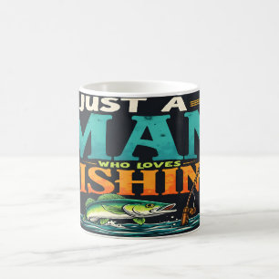 Caneca De Café Pescar apenas um homem que ama pescar