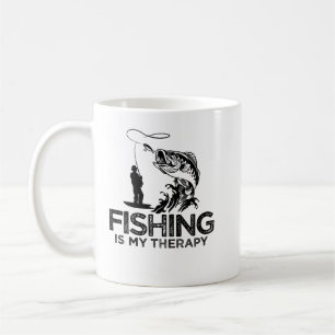 Caneca De Café Pescar é minha terapia doa golfe sobe engraçado_07