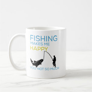 Caneca De Café pescar me faz feliz você não tanto, pescando gi