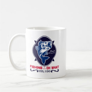 Caneca De Café Pescar O Que Sim Eu Faço, Engraçado Presente De So