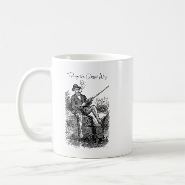 Caneca De Café Pescaria ao Modo Clássico (Esquerda)