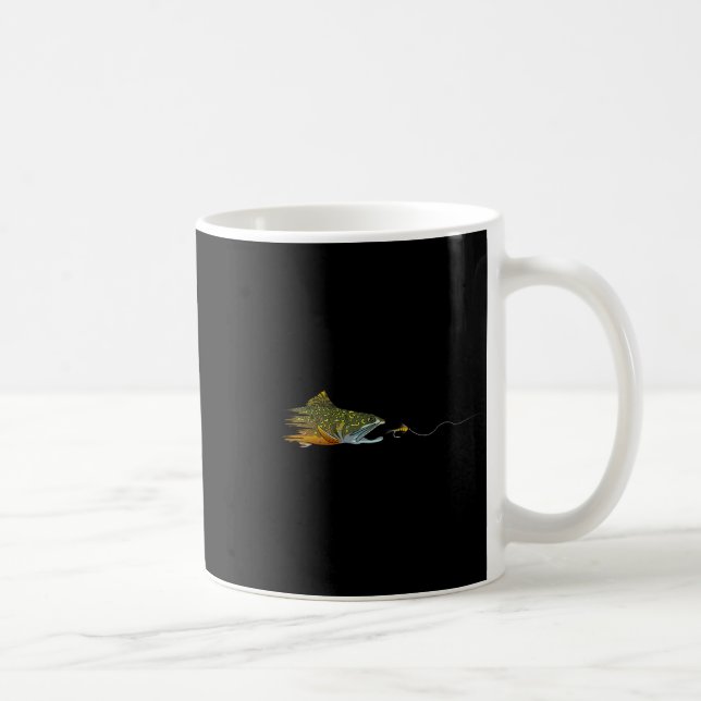 Caneca De Café Pescaria com Mosca Truta de Regato Amarração de Mo (Direita)