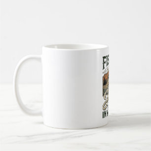 Caneca De Café Pescaria em Minhas Veias Jesus no Meu Coração Vint