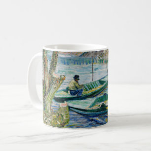 Caneca De Café Pescaria na Primavera por Vincent van Gogh