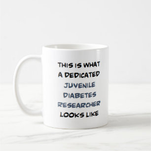 Caneca De Café pesquisador de diabetes juvenil, dedicado