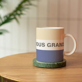 Caneca De Café Pêssego Avô Generoso e Clássico Azul