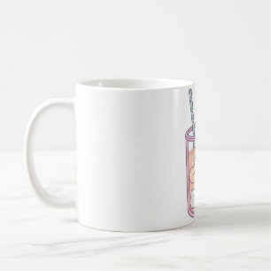 Caneca De Café Pêssego bonito e bebida de chá