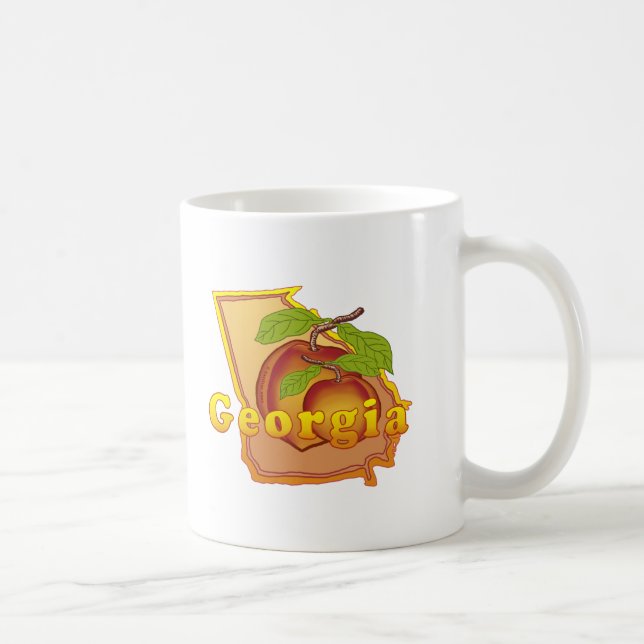Caneca De Café Pêssego da Geórgia (Direita)