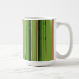 Caneca De Café Pêssego e faixas verdes (fundo)
