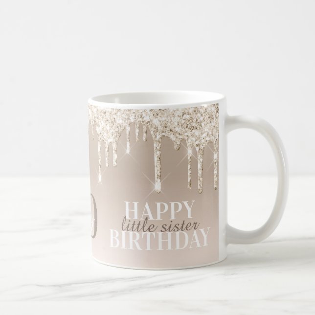Caneca De Café Pêssego Elegante - Pêssego Beige Faux (Direita)