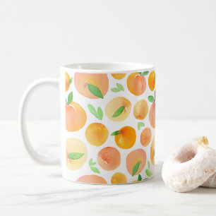 Caneca De Café Pessegueira laranja legal e moderna fruta