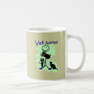 Caneca De Café Pessoa assistente da vara do veterinário com gato