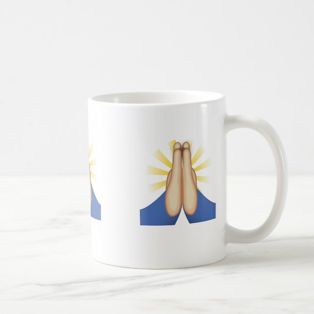 Caneca De Café Pessoa com mãos dobradas Emoji (Direita)