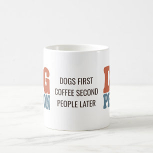 Caneca De Café Pessoa engraçada de cachorro retrô Amante de anima