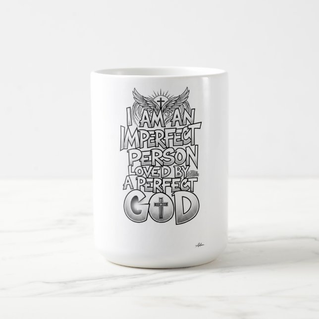 Caneca De Café Pessoa Imperfeita Deus Perfeito Manga Longa (Centro)