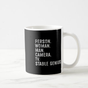 Caneca De Café Pessoa Mulher Homem Câmera Tv Estável Gênio Engraç