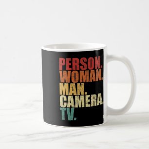 Caneca De Café Pessoa Mulher Homem Câmera Tv Trump Palavras