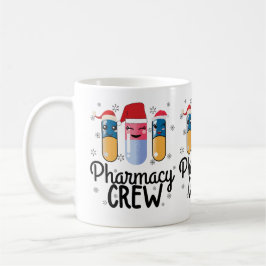 Caneca De Café Pessoal de Farmácia. Camiseta de Natal do Farmacêu
