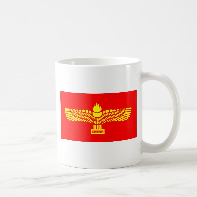 Caneca De Café Pessoas aramaicas de Syriac, bandeira de Syria (Direita)
