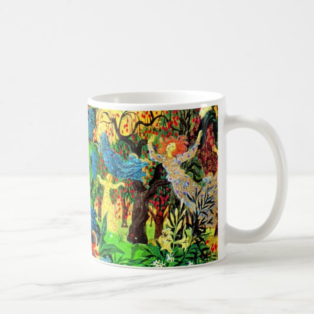 Caneca De Café pessoas de fadas na floresta (Direita)