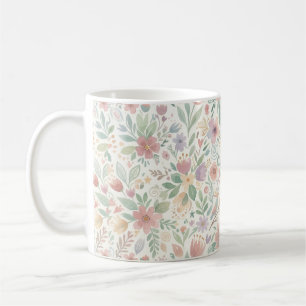 Caneca De Café Pestal Floral 