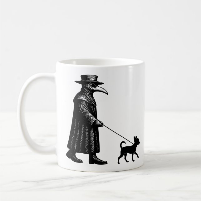 Caneca De Café Peste Doutor Walking Chihuahua (Esquerda)
