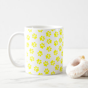 Caneca De Café Pestor De Patas, Patas De Cães, Patas Amarelas