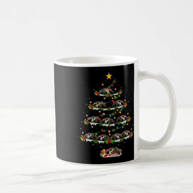 Caneca De Café Pet Animal Xmas Papais noeis De Luz Anteia Natal T (Direita)
