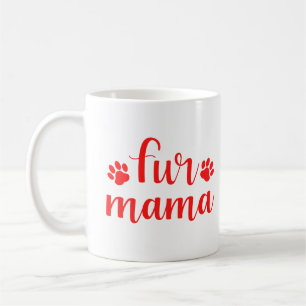 Caneca De Café Pet Cote: Pele Mama - Design Vermelho