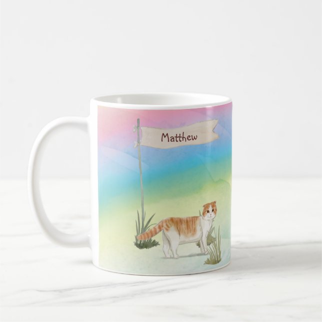 Caneca De Café Pet de Garrafa Escocês de Nome Personalizado (Esquerda)