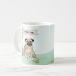 Caneca De Café Pet Dog de Nome Personalizado