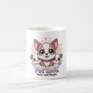 Caneca De Café Pet Love Pure and Simple Mug Cute Puppy Lover