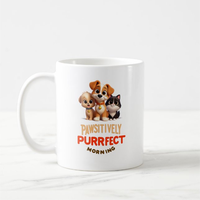 Caneca De Café Pet Lover Mug Gift, Positivamente Puro (Esquerda)
