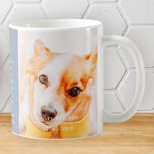 Caneca De Café Pet Memorial Citando Foto Simples Moderna