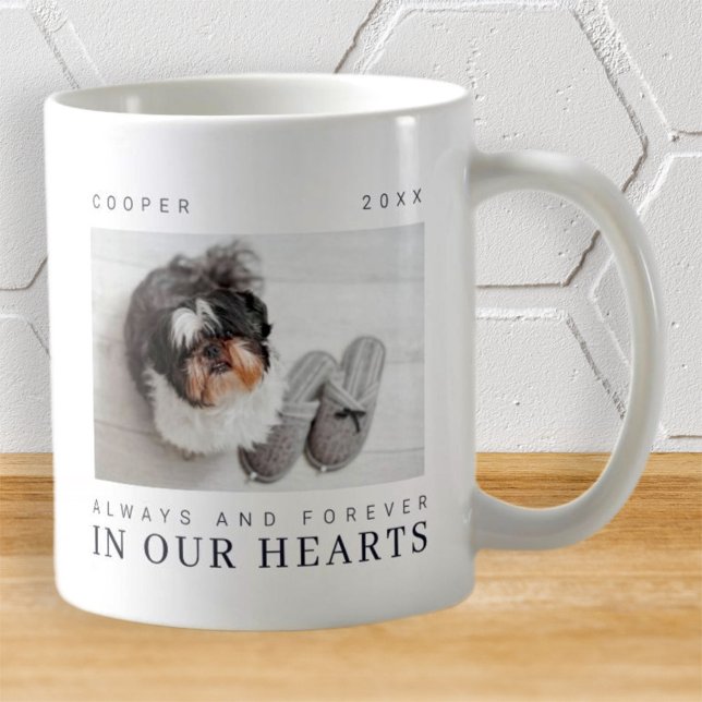 Caneca De Café Pet Memorial Cote Foto Simples Moderna Chic (Criador carregado)