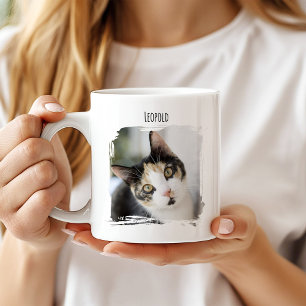 Caneca De Café Pet Mug de Foto Cat com Nome