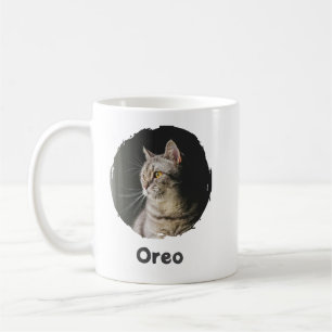 Caneca De Café Pet Name Simples - Mínimo Pet Apilões de Gato Bran