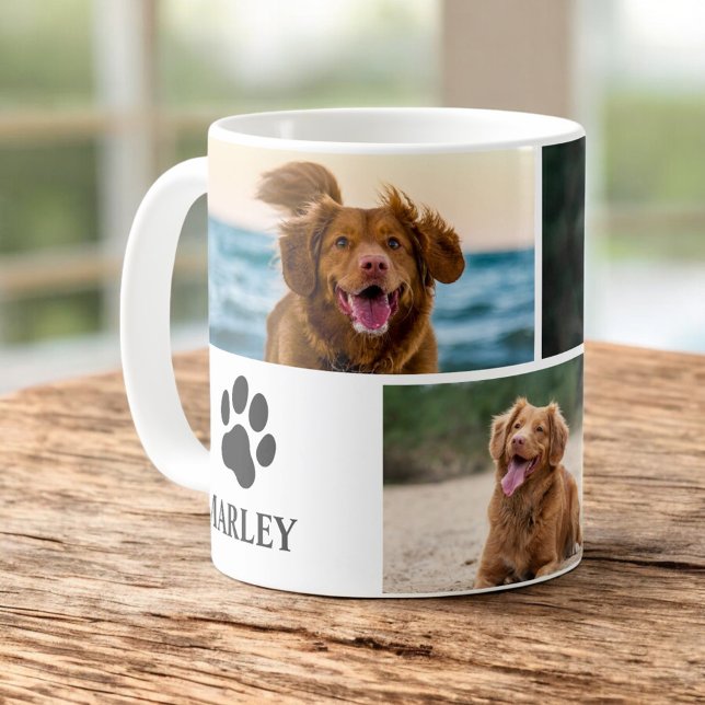 Caneca De Café Pet Personalizado de Colagem de Fotografias de Pas (Criador carregado)