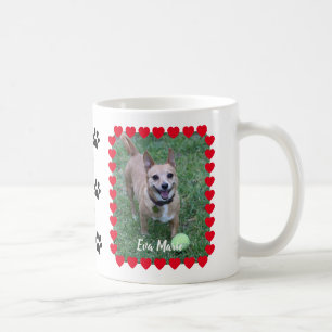 Caneca De Café Pet Photo Memorial Heart Frame Keepsasaame Coffee