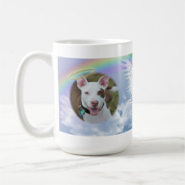 Caneca De Café Pet Photo Memorial Rainbow Angel Wings e Halo